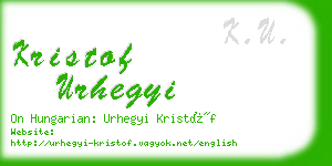kristof urhegyi business card
